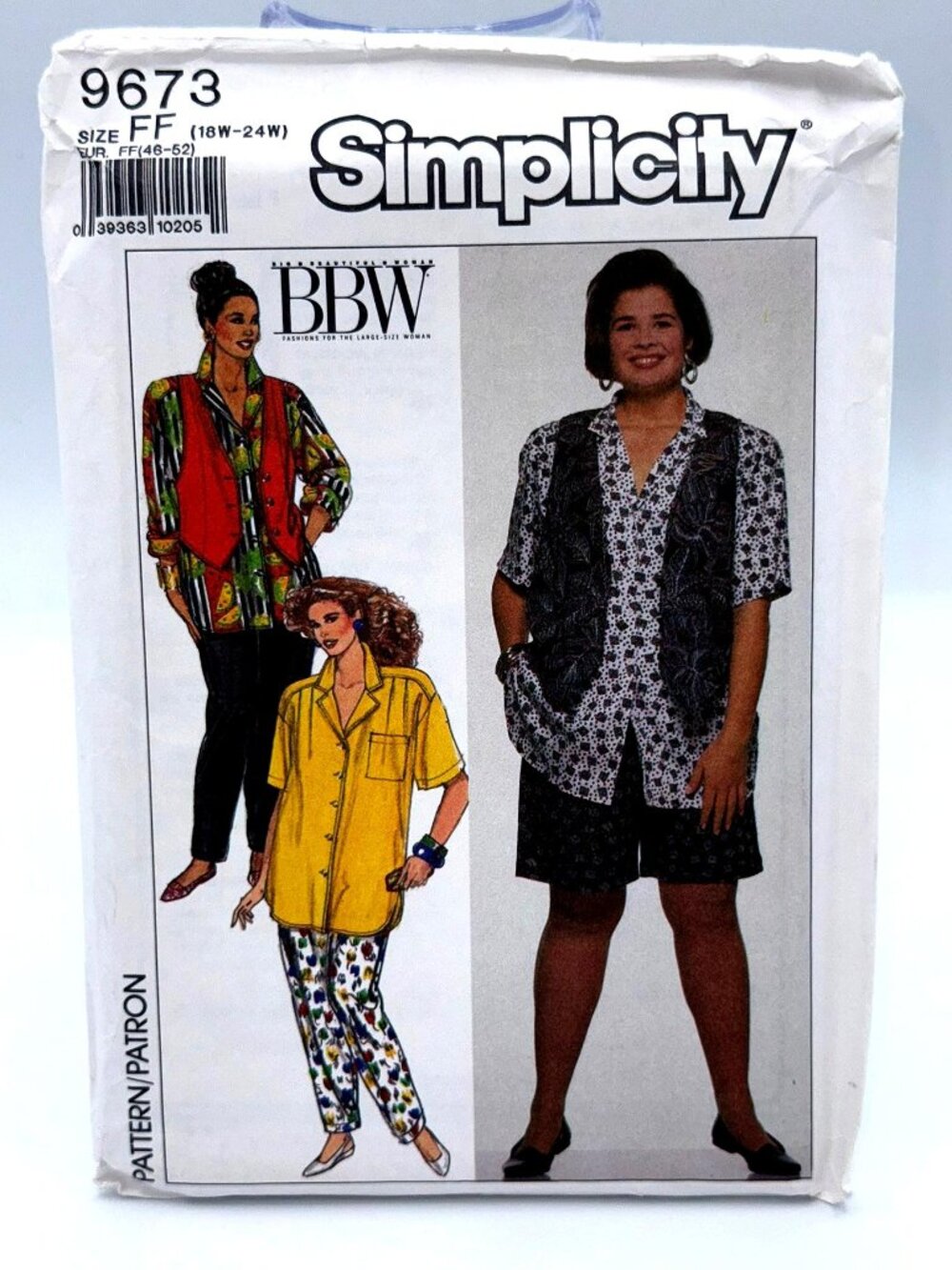 Simplicity 9673 BBW Plus Size Sewing Pattern 18W–24W Vintage
